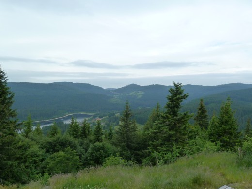 Aussicht vom Bildstein. Nein, die Sonne scheint nicht.