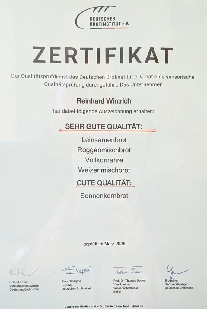 Ich esse nur noch zertifizierte Premium-Meisterbrote.